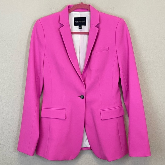 Banana Republic Jackets & Blazers - Banana Republic Long and Lean Wool Blend Tailored Blazer Size 4 Tall